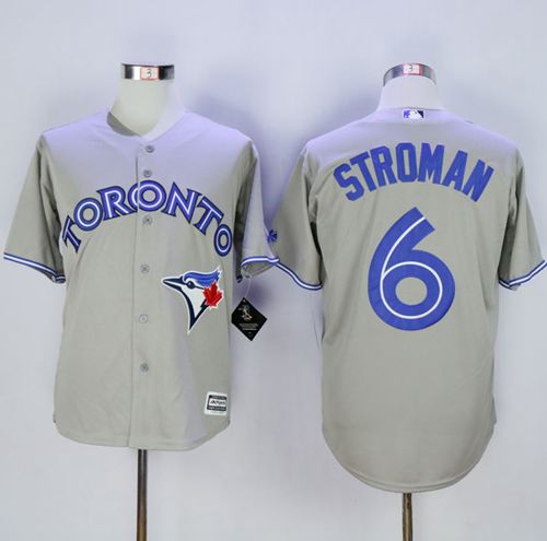 Blue Jays #6 Marcus Stroman Grey New Cool Base Stitched MLB Jersey - Click Image to Close